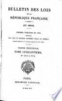 Bulletin des lois de la République française
