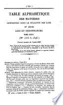 Bulletin des lois de la République Française