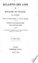 Bulletin des lois de la République française