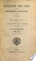 Bulletin des lois de la République française