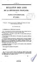 Bulletin des lois de la République Française