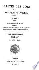 Bulletin des lois de la République française