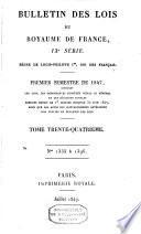 Bulletin des lois de la République Française