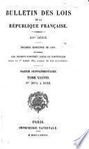 Bulletin des lois de la République française