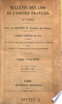 Bulletin des lois de la Republique Francaise