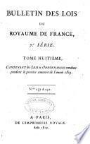 Bulletin des lois de la République française