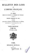 Bulletin des lois de la Republique Francaise