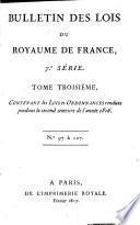 Bulletin des lois de la République franc̜aise
