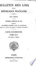 Bulletin des lois de la République franc̜aise