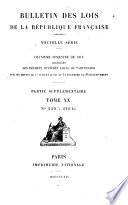 Bulletin des lois de la République franc̜aise