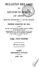 Bulletin des lois de la République franc̜aise