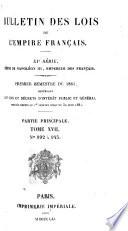 Bulletin des lois de la République franc̜aise