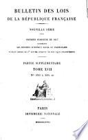 Bulletin des lois de la République franc̜aise