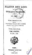 Bulletin des lois de la République franc̜aise