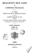 Bulletin des lois. Partie principale