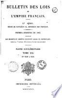 Bulletin des lois. Partie supplémentaire