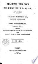Bulletin des lois. Partie supplémentaire