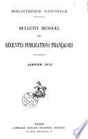 Bulletin des récentes publications françaises