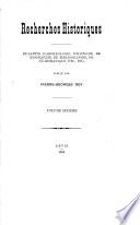 Bulletin des recherches historiques