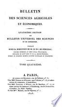 Bulletin des sciences agricoles et économiques