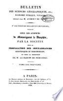 Bulletin des sciences géographiques, etc