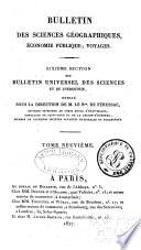 Bulletin des sciences géographiques, etc