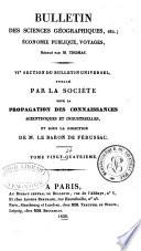 Bulletin des sciences géographiques, etc