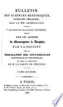 Bulletin des sciences historiques, antiquités, philologie