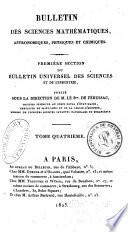 Bulletin des sciences mathématiques, astronomiques, physiques et chimiques