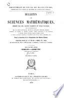 Bulletin des sciences mathématiques