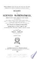 Bulletin des sciences mathématiques