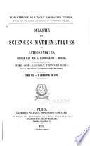Bulletin des sciences mathématiques ...