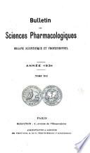 Bulletin des sciences pharmacologiques