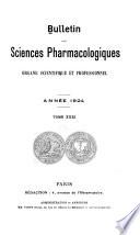 Bulletin des sciences pharmacologiques