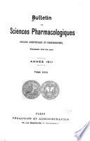 Bulletin des sciences pharmacologiques