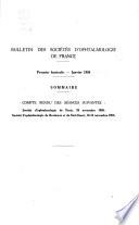 Bulletin des sociétés d'ophtalmologie de France