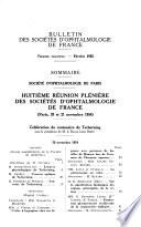 Bulletin des sociétés d'ophtalmologie de France