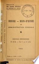 Bulletin des textes officiels du Ministère du travail