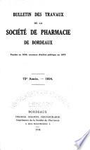 Bulletin des travaux de la Société de pharmacie de Bordeaux