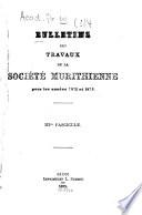 Bulletin des travaux de la Société Murithienne du Valais