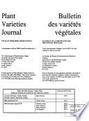 Bulletin Des Variétés Végétales