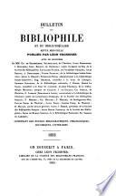 Bulletin du bibliophile et du bibliothécaire