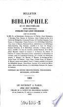 Bulletin du bibliophile et du bibliothécaire