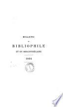 Bulletin du bibliophile et du bibliothécaire