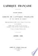 Bulletin du Comité de l'Afrique française