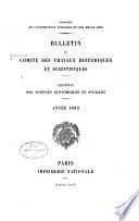 Bulletin du Comité des Travaux Historiques et Scientifiques, Section des Sciences Économiques et Sociales