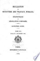 Bulletin du Ministère des travaux publics