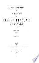 Bulletin du parler français au Canada