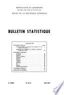 Bulletin du Service d'études et de documentation économiques et de l'Office de la statistique générale