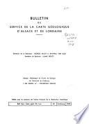 Bulletin du Service de la carte géologique d'Alsace et de Lorraine